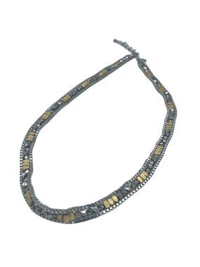 Stella & Dot Two-Tone Mixed Metal Beaded Chain Necklace – Modern Style – Pre-Own